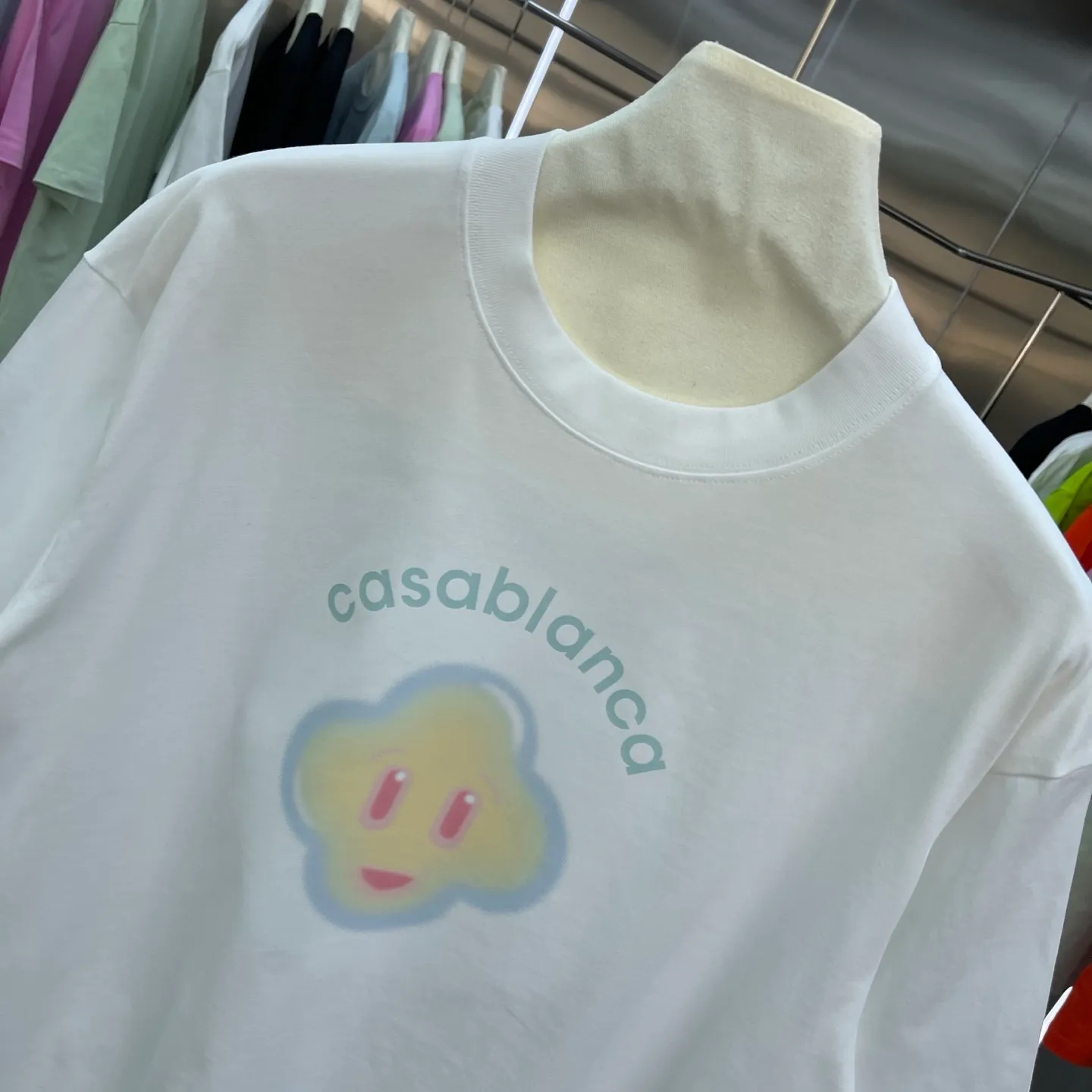 New Arrival Casablanca Classic Series T ～ ， ， 。 ， Classic ， In Stock ！ ：White Black Light Blue Orange Pink（5 ） Size：S M L XL XXL